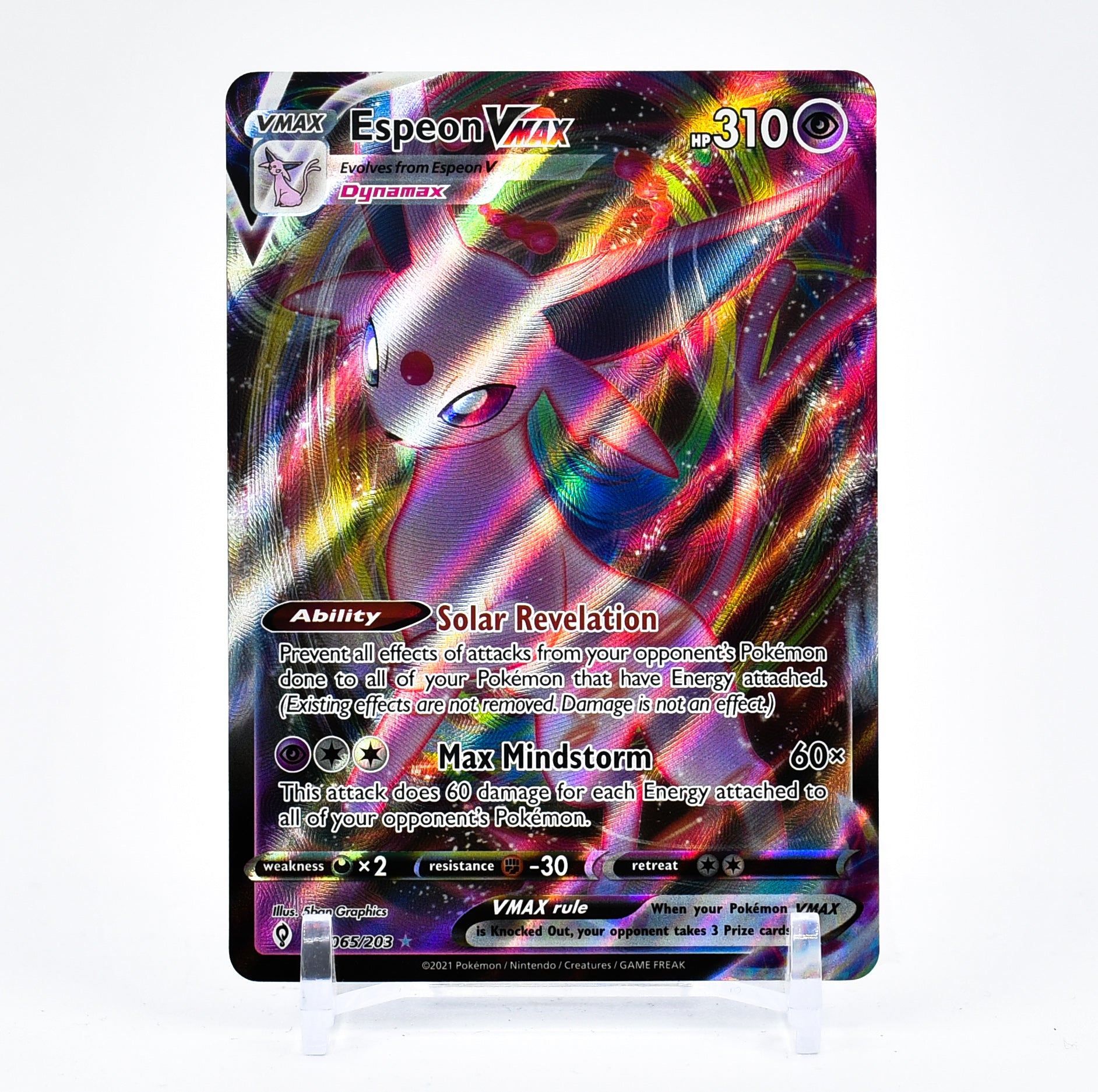 Espeon Vmax - 065/203 Evolving Skies Ultra Rare Pokemon - NM/MINT