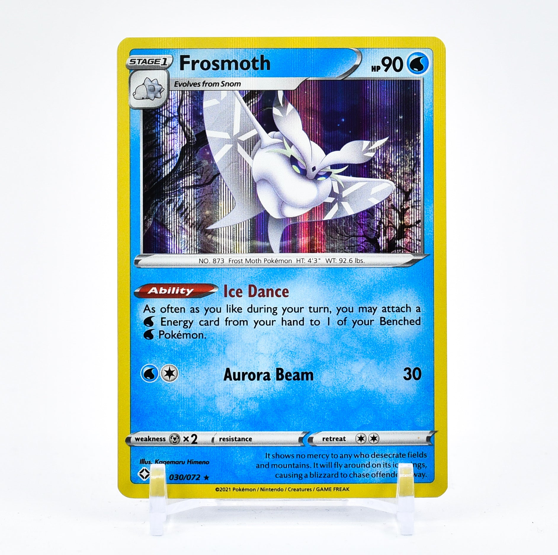 Frosmoth - 030/072 Shining Fates Holo Rare Pokemon - NM/MINT