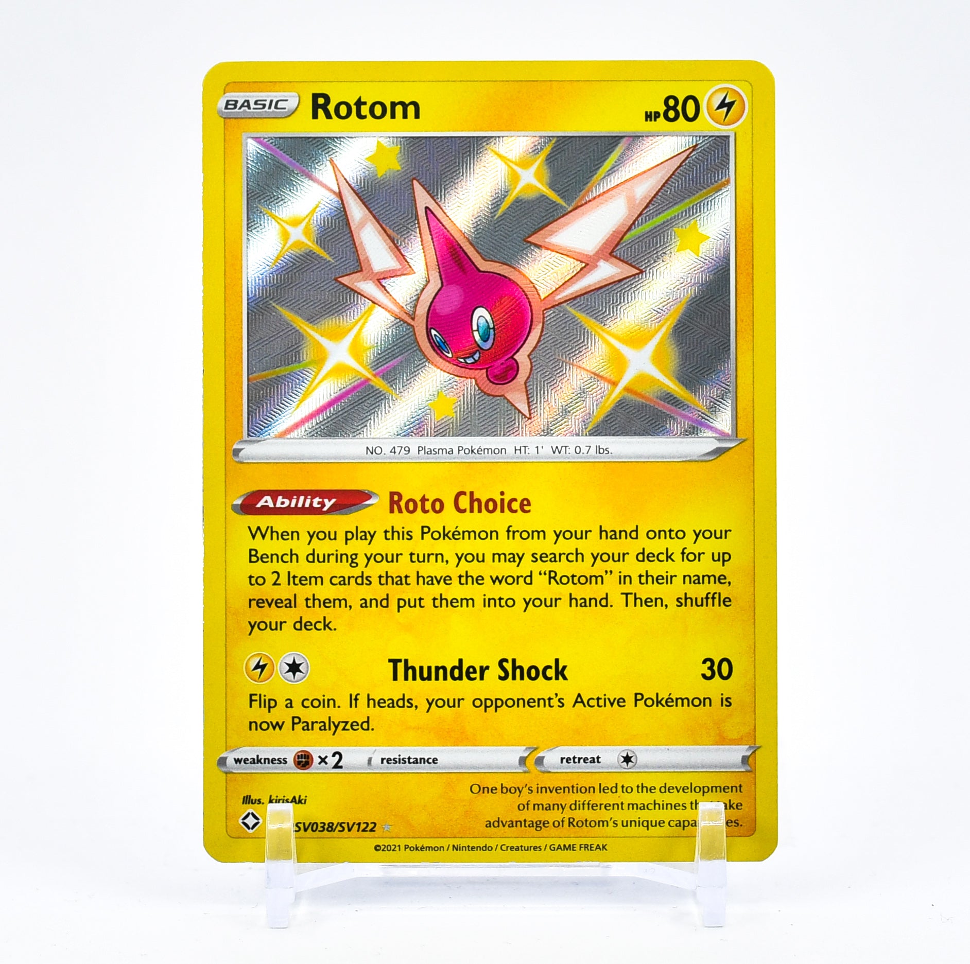 Rotom - SV038/SV122 Shining Fates SHINY Holo Rare Pokemon - NM/MINT