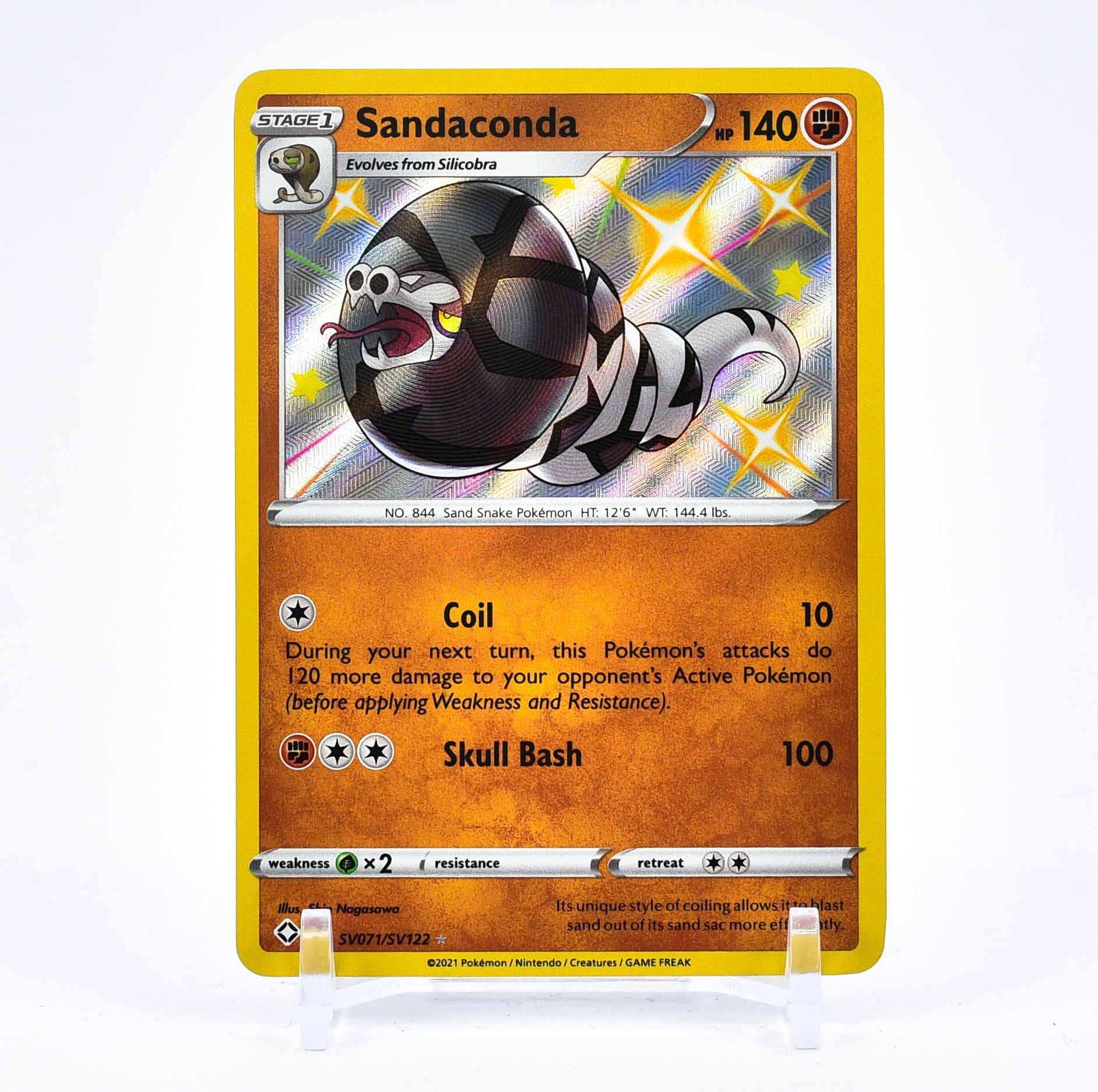 Sandaconda - SV071/SV122 Shining Fates SHINY Holo Rare Pokemon - NM/MINT
