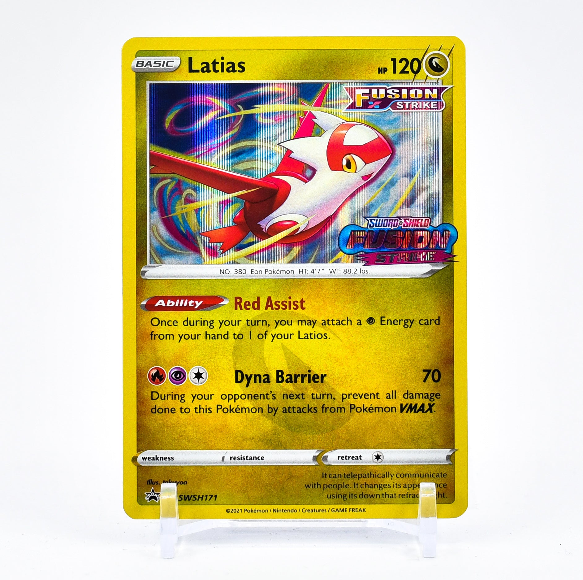 Latias - SWSH171 Fusion Strike PRERELEASE STAMPED Promo Pokemon - NM/MINT
