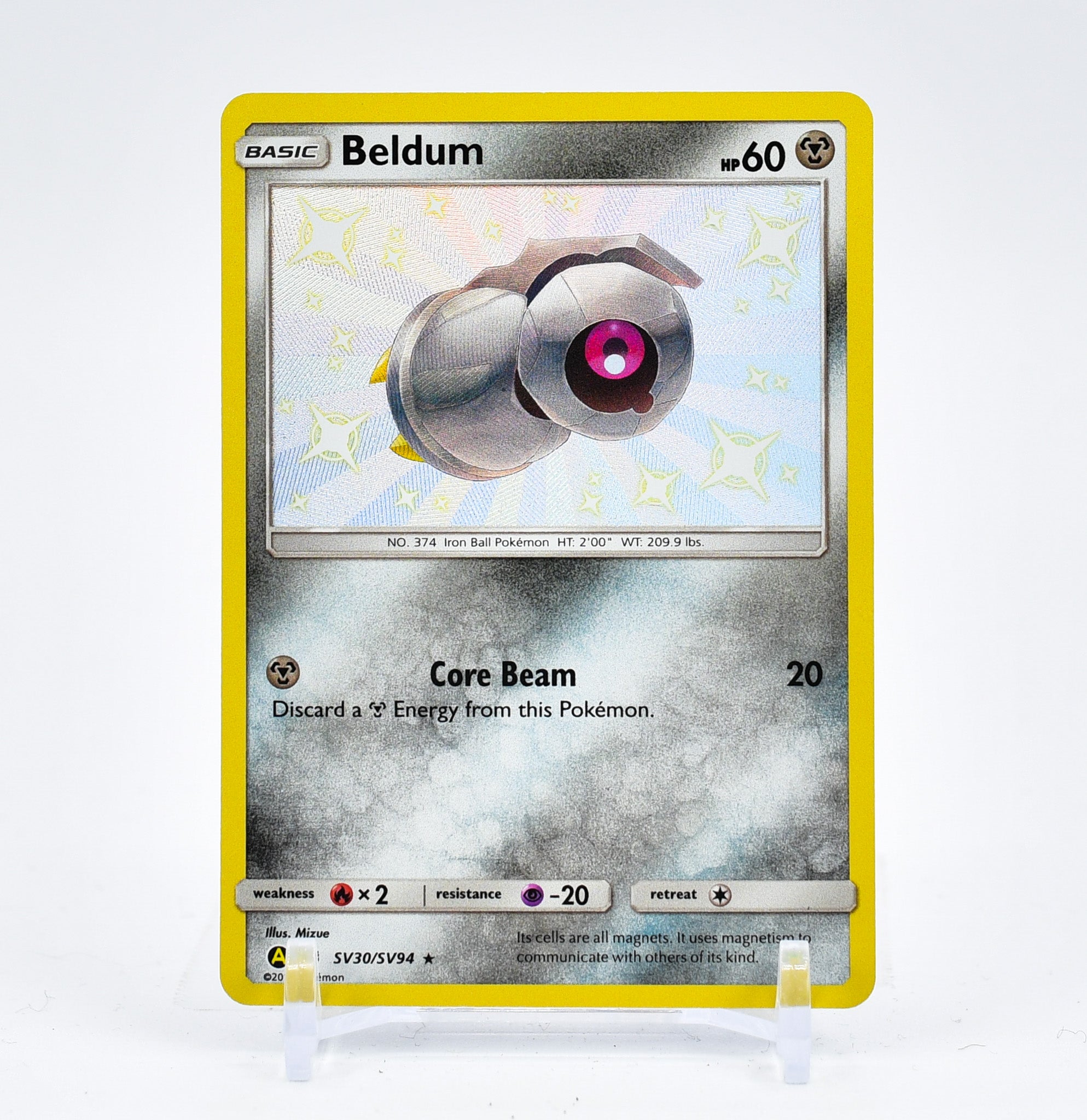 Beldum - SV30/SV94 Hidden Fates BABY SHINY Holo Rare Pokemon - NM/MINT