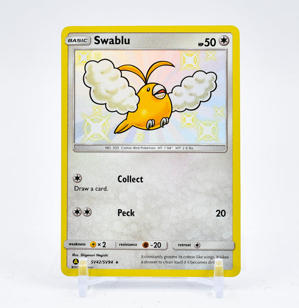 Swablu - SV42/SV94 Hidden Fates BABY SHINY Holo Rare Pokemon - NM/MINT