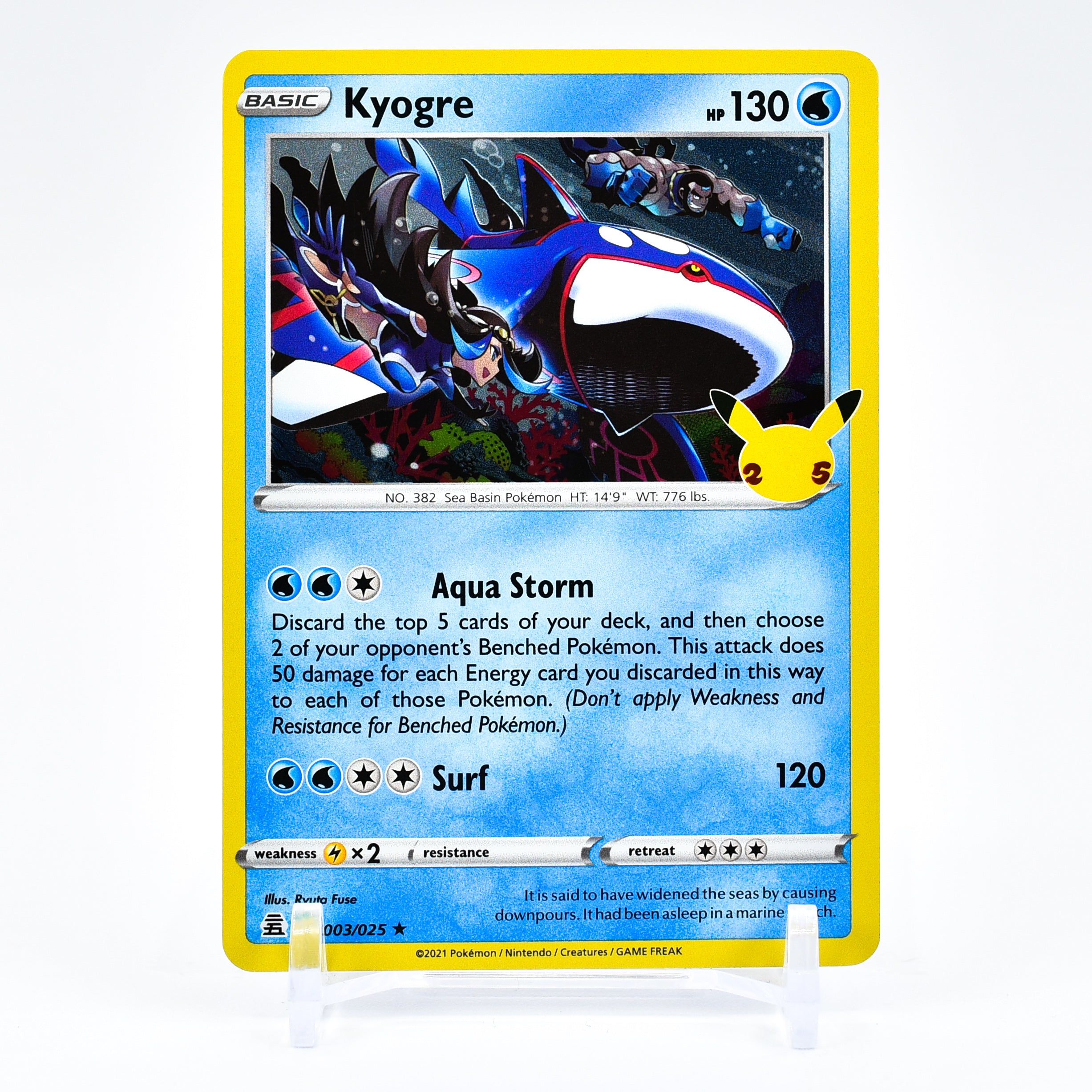 Kyogre - 003/025 Celebrations 25th Anniversary Holo Rare Pokemon - NM/MINT