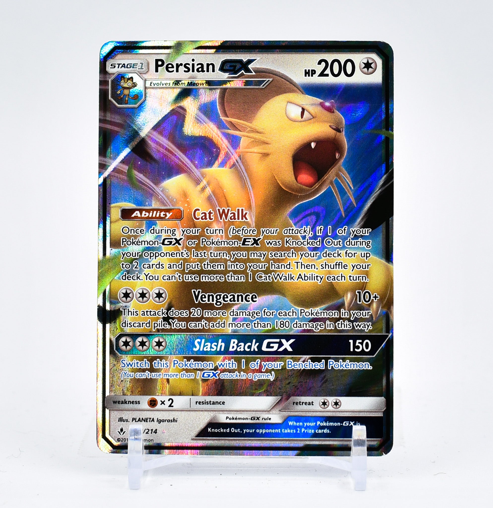 Persian GX - 149/214 Unbroken Bonds Ultra Rare Pokemon - NM/MINT