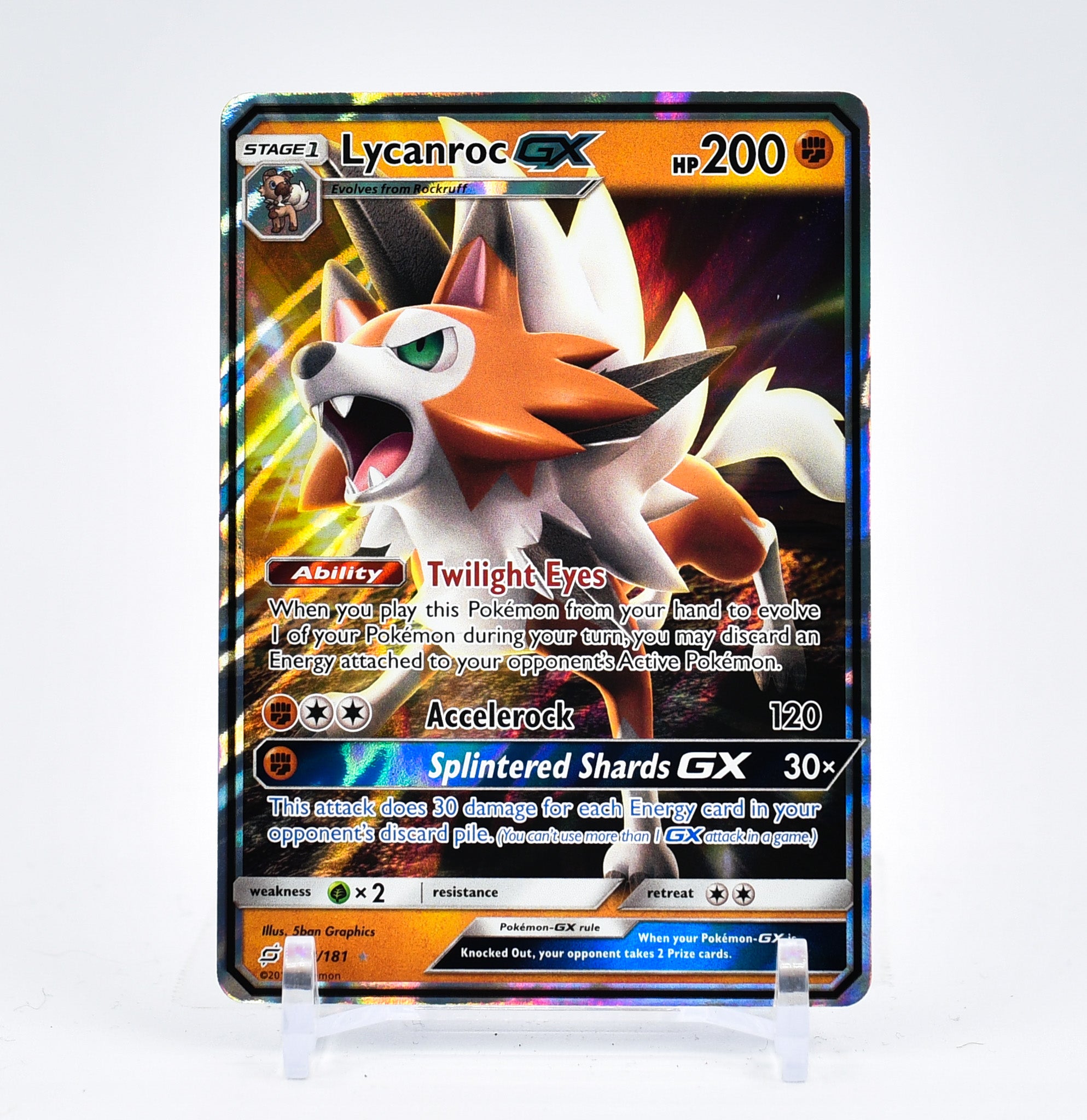 Lycanroc GX - 82/181 Team Up Ultra Rare Pokemon - NM/MINT