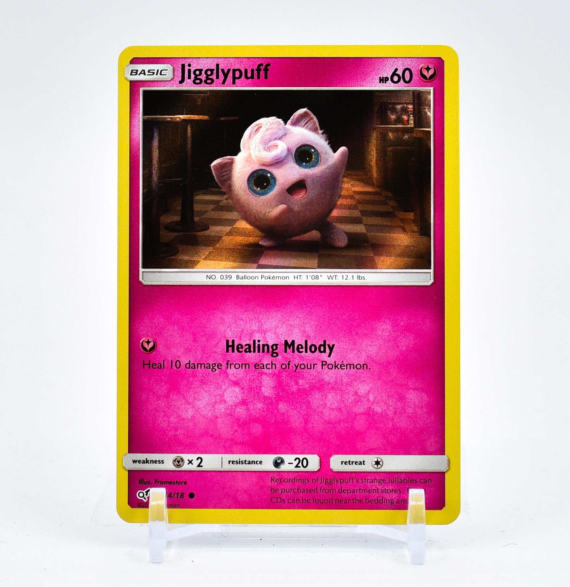 Jigglypuff - 14/18 Detective Pikachu Holo Rare Pokemon - NM/MINT