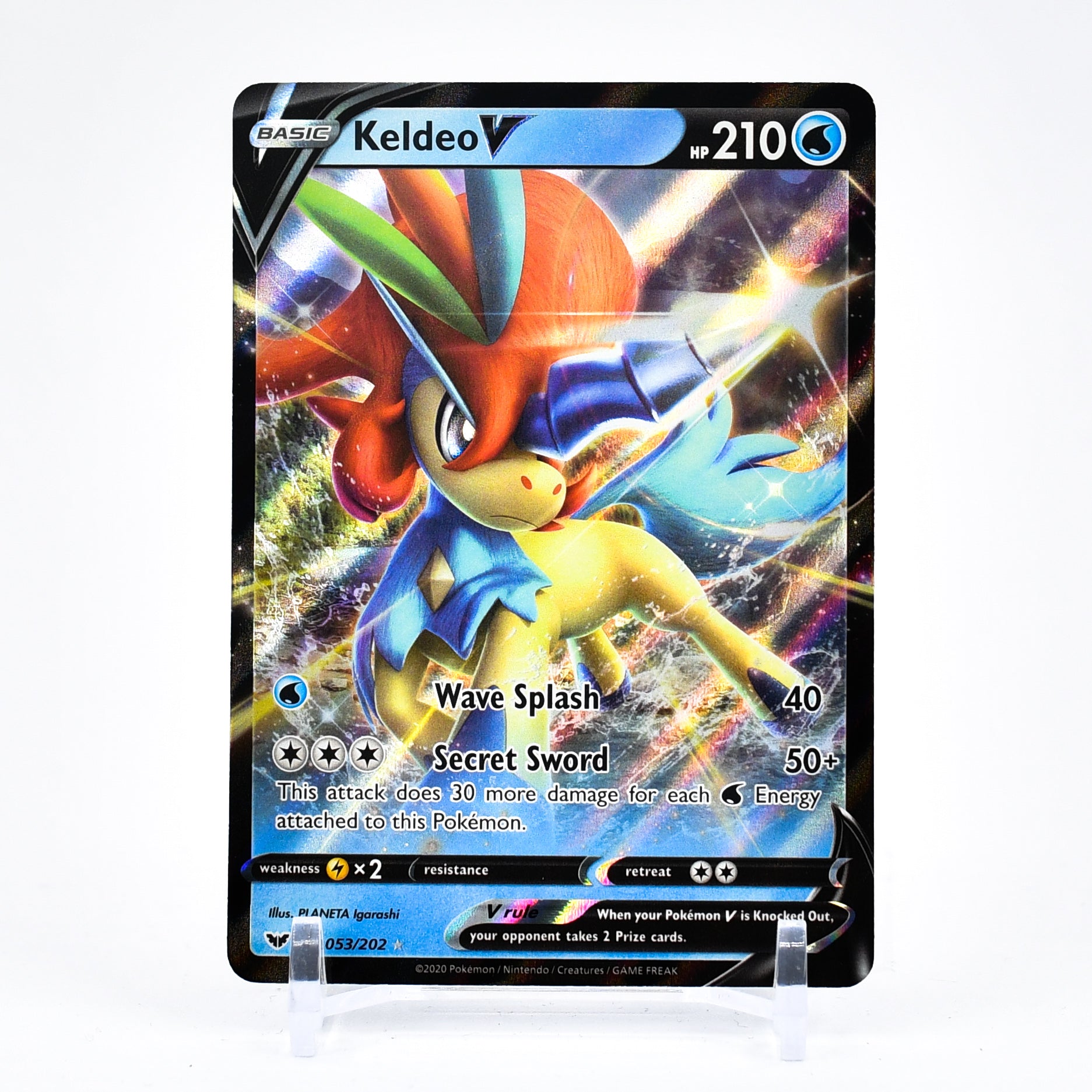 Keldeo V - 053/202 Sword & Shield Ultra Rare Pokemon - NM/MINT