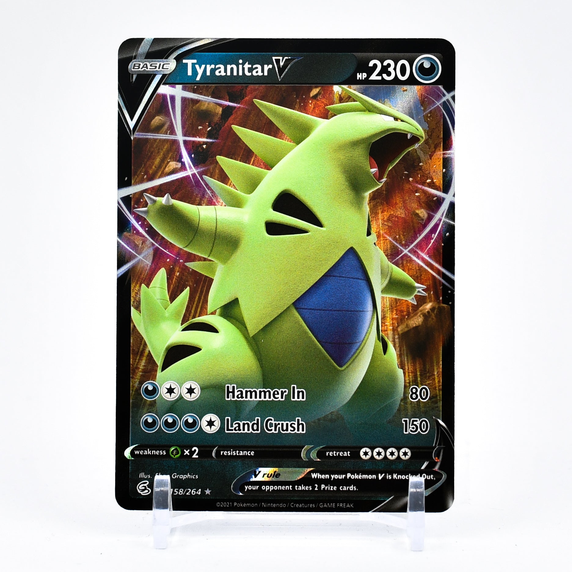Tyranitar V - 158/264 Fusion Strike Ultra Rare Pokemon - NM/MINT