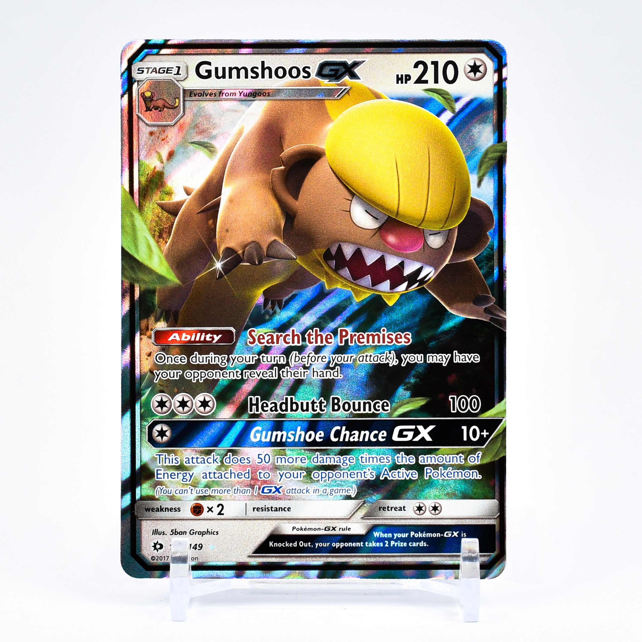 Gumshoos GX - 110/149 Sun & Moon Ultra Rare Pokemon - NM/MINT