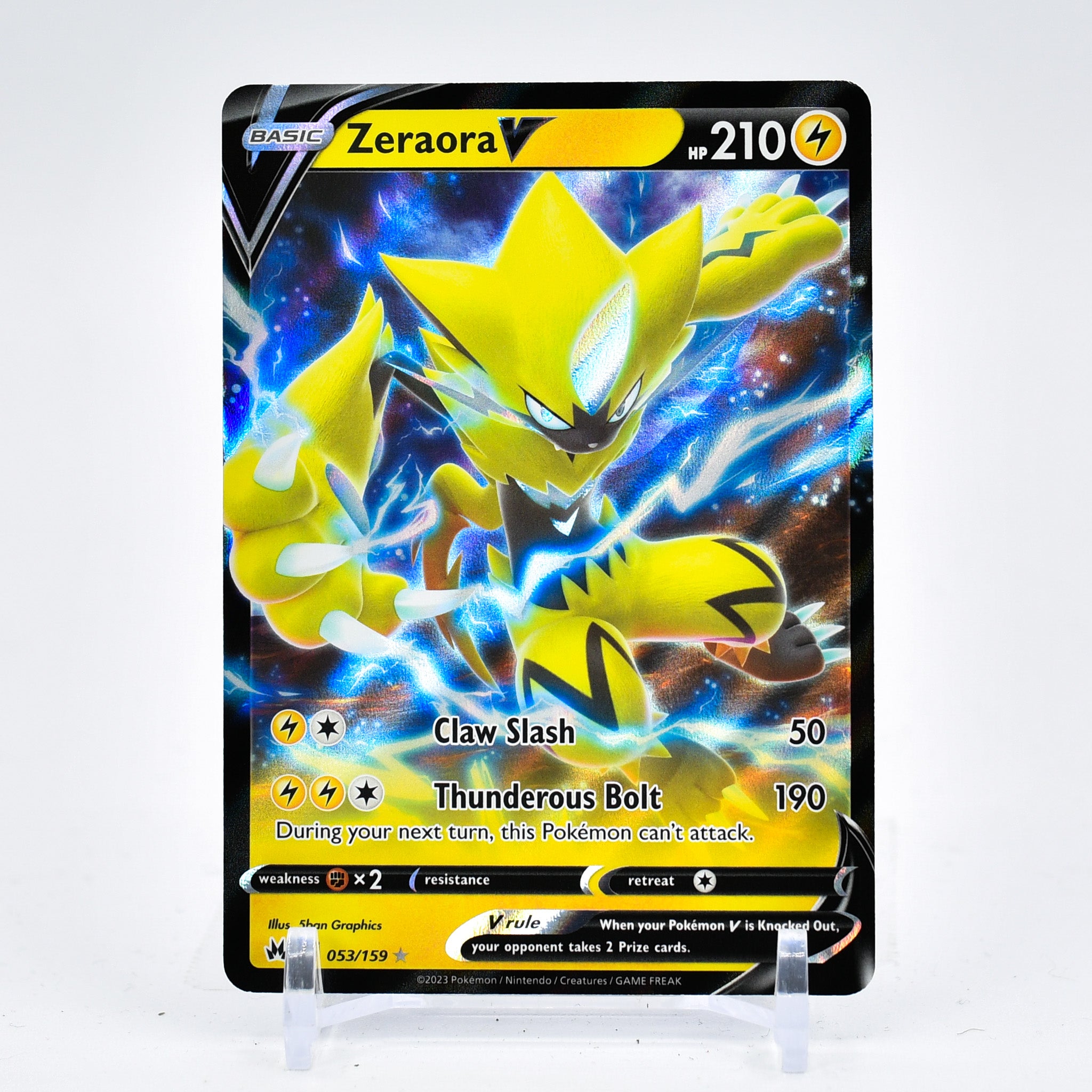 Zeraora V - 053/159 Crown Zenith Ultra Rare Pokemon - NM/MINT