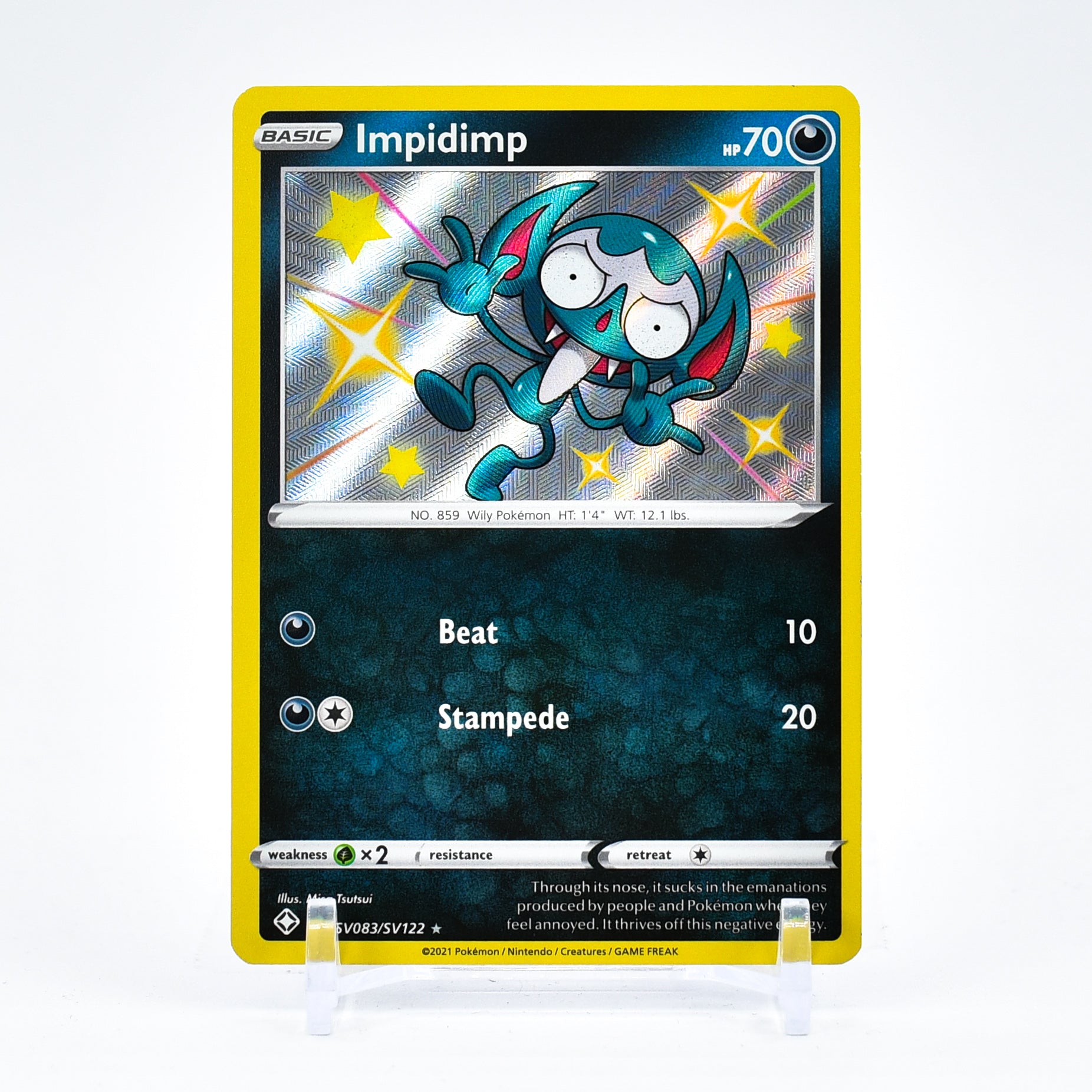 Impidimp - SV083/SV122 Shining Fates SHINY Holo Rare Pokemon - NM/MINT