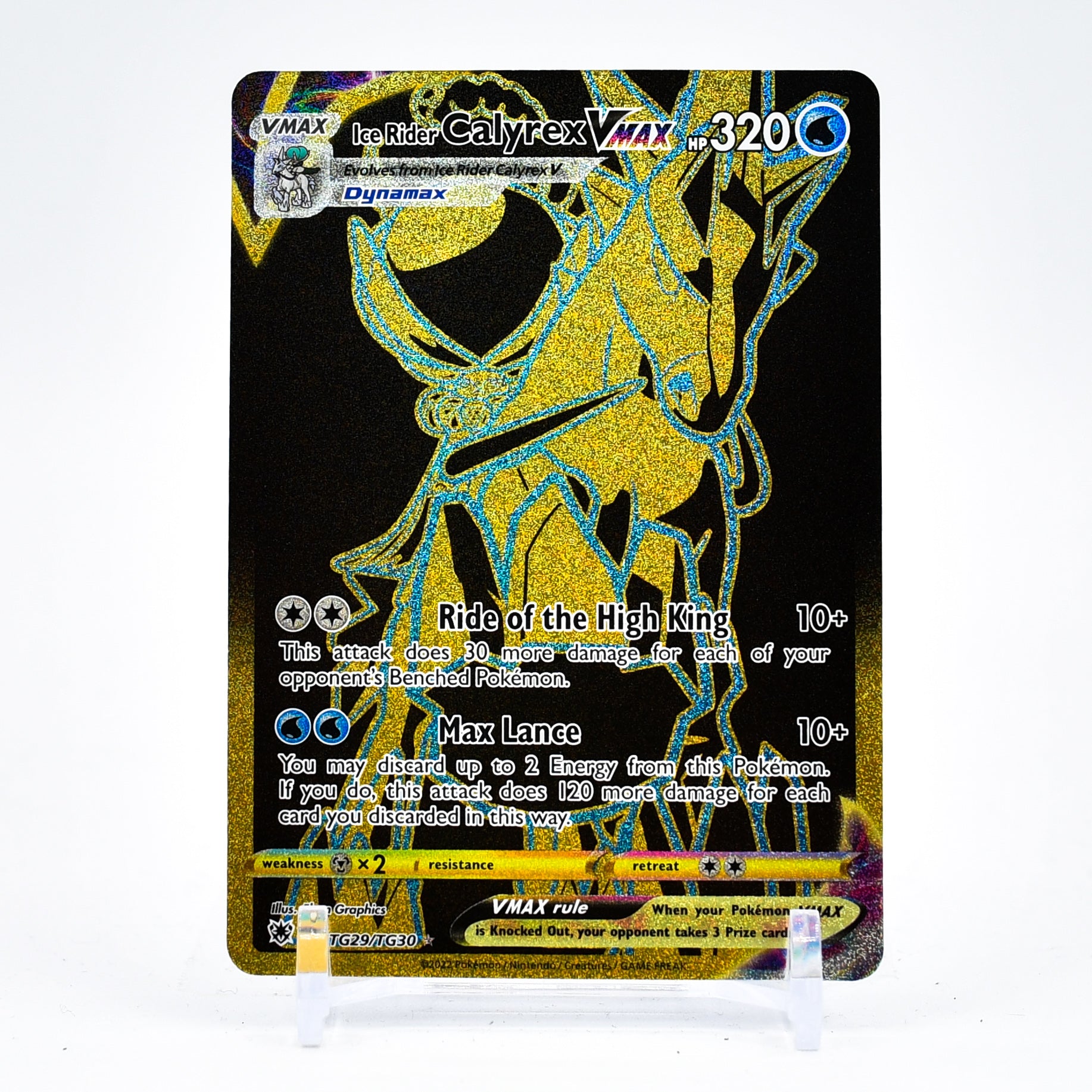 Ice Rider Calyrex Vmax - TG29/TG30 Astral Radiance BLACK & GOLD Pokemon - NM/MINT