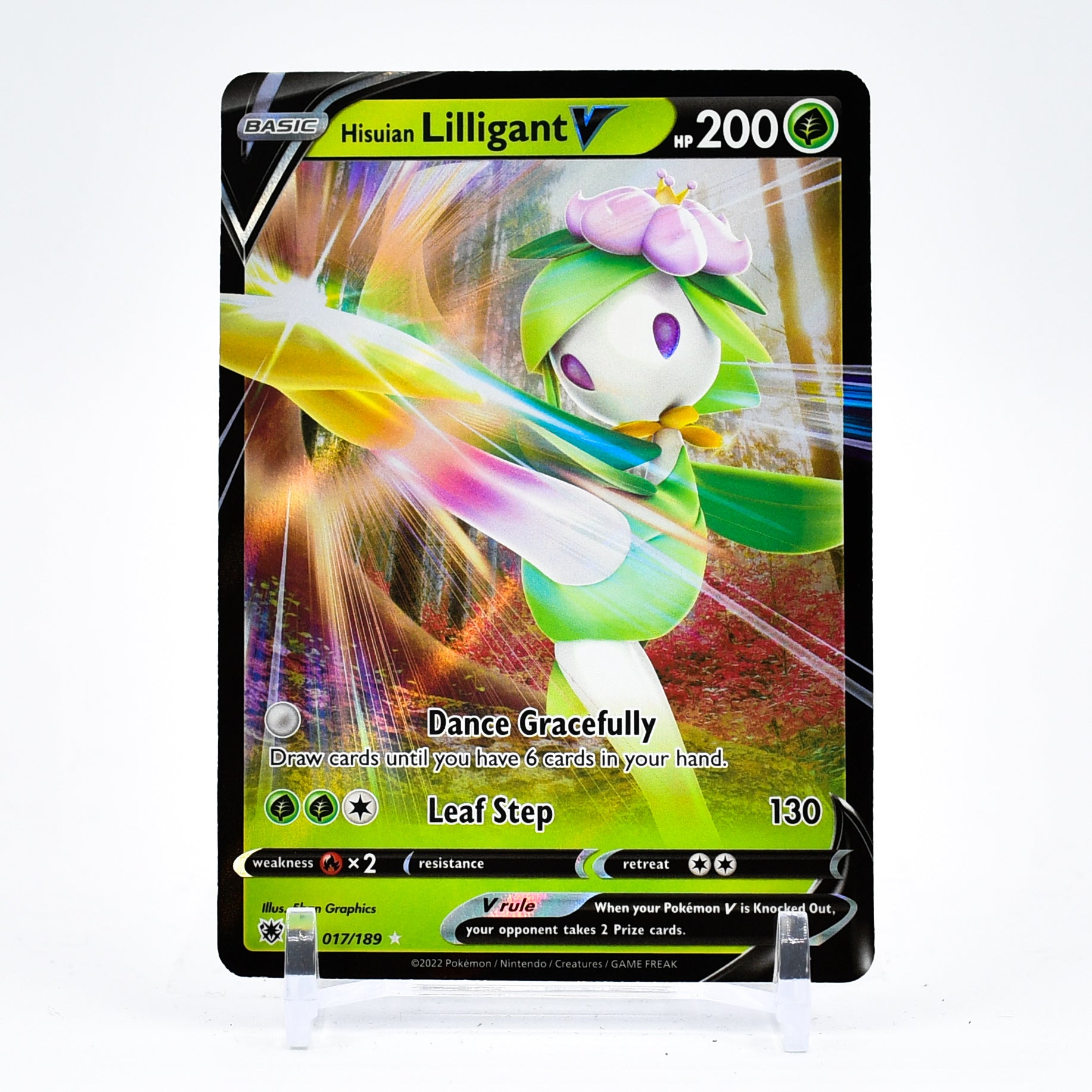 Hisuian Lilligant V - 017/189 Astral Radiance Ultra Rare Pokemon - NM/MINT