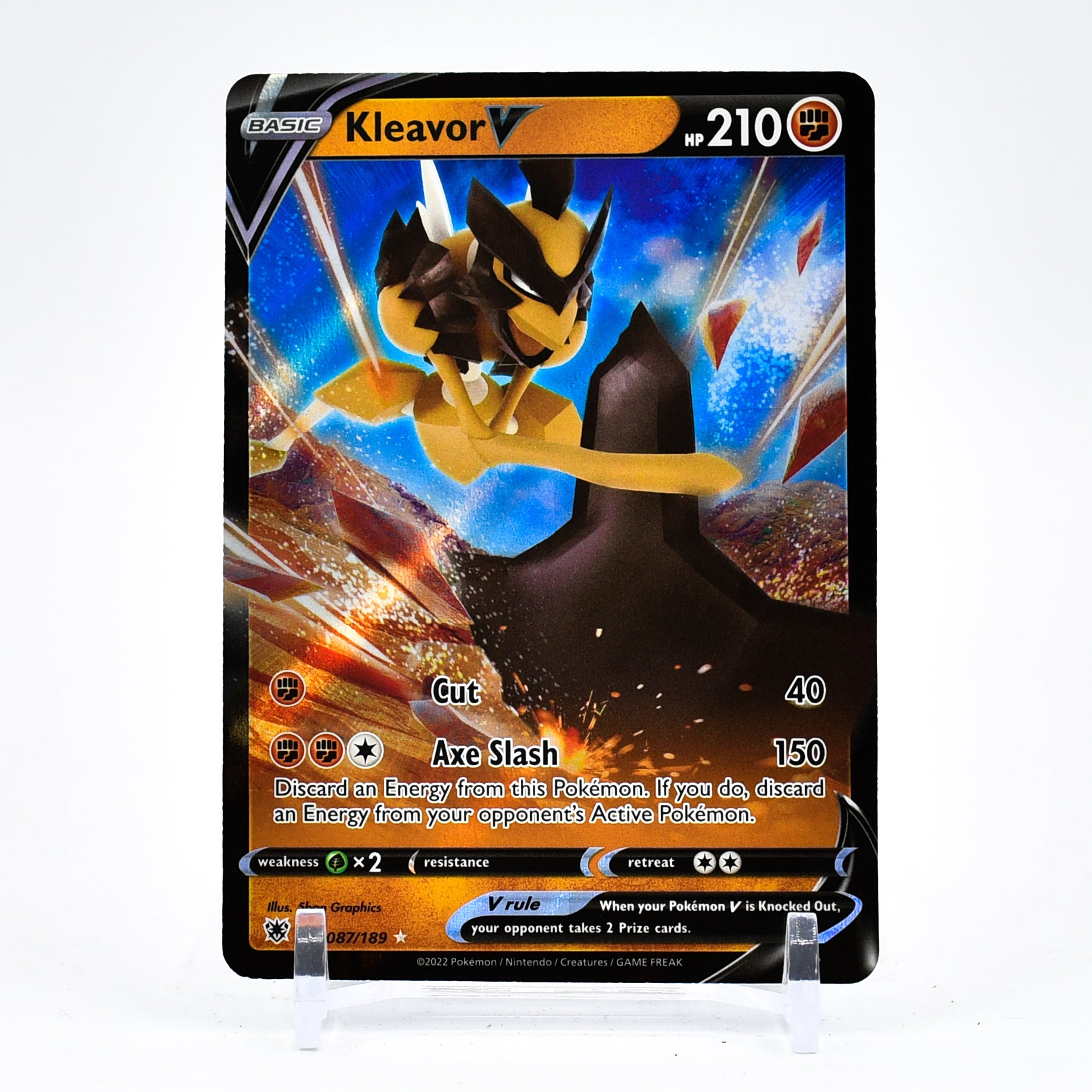 Kleavor V - 087/189 Astral Radiance Ultra Rare Pokemon - NM/MINT