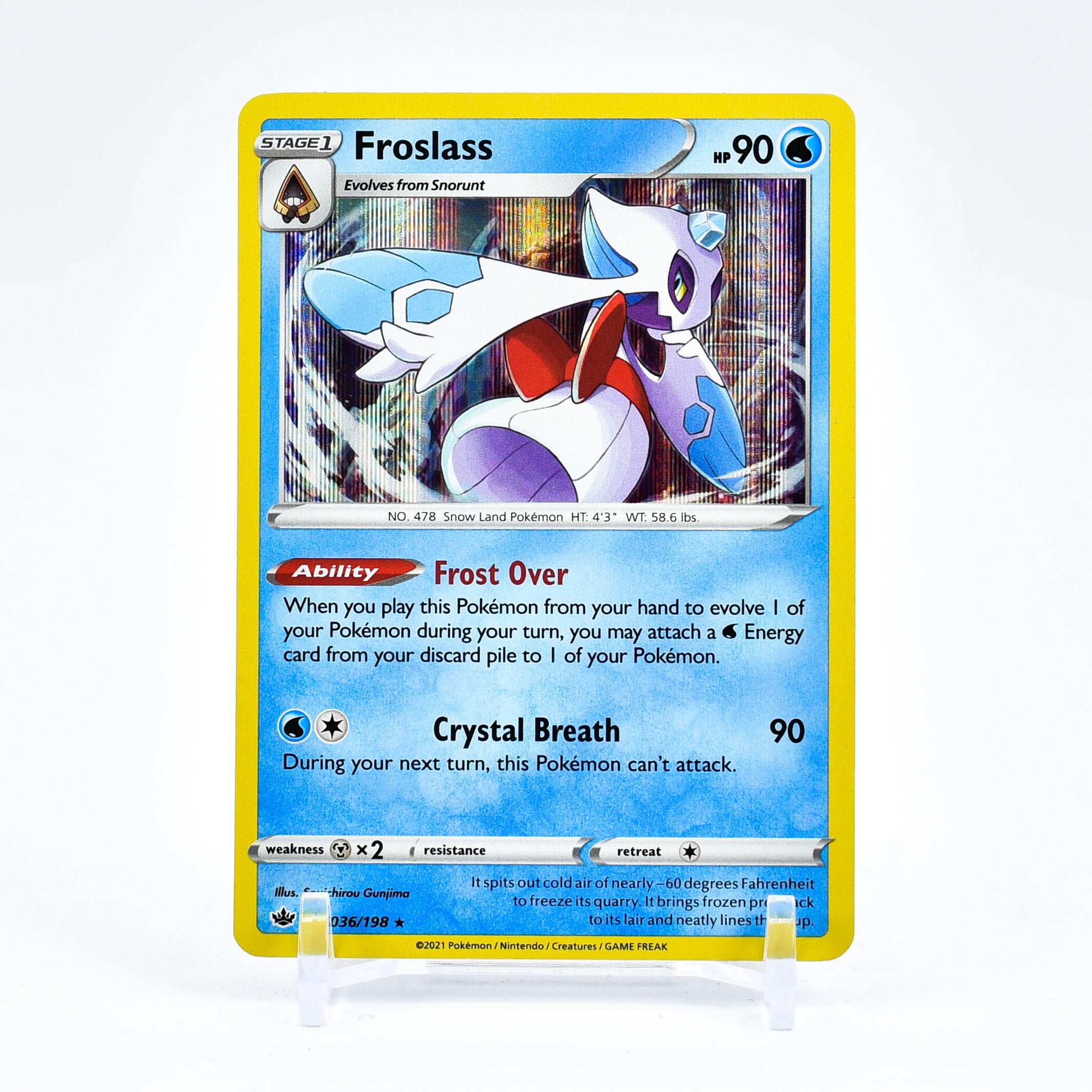 Froslass - 036/198 Chilling Reign Holo Rare Pokemon - NM/MINT