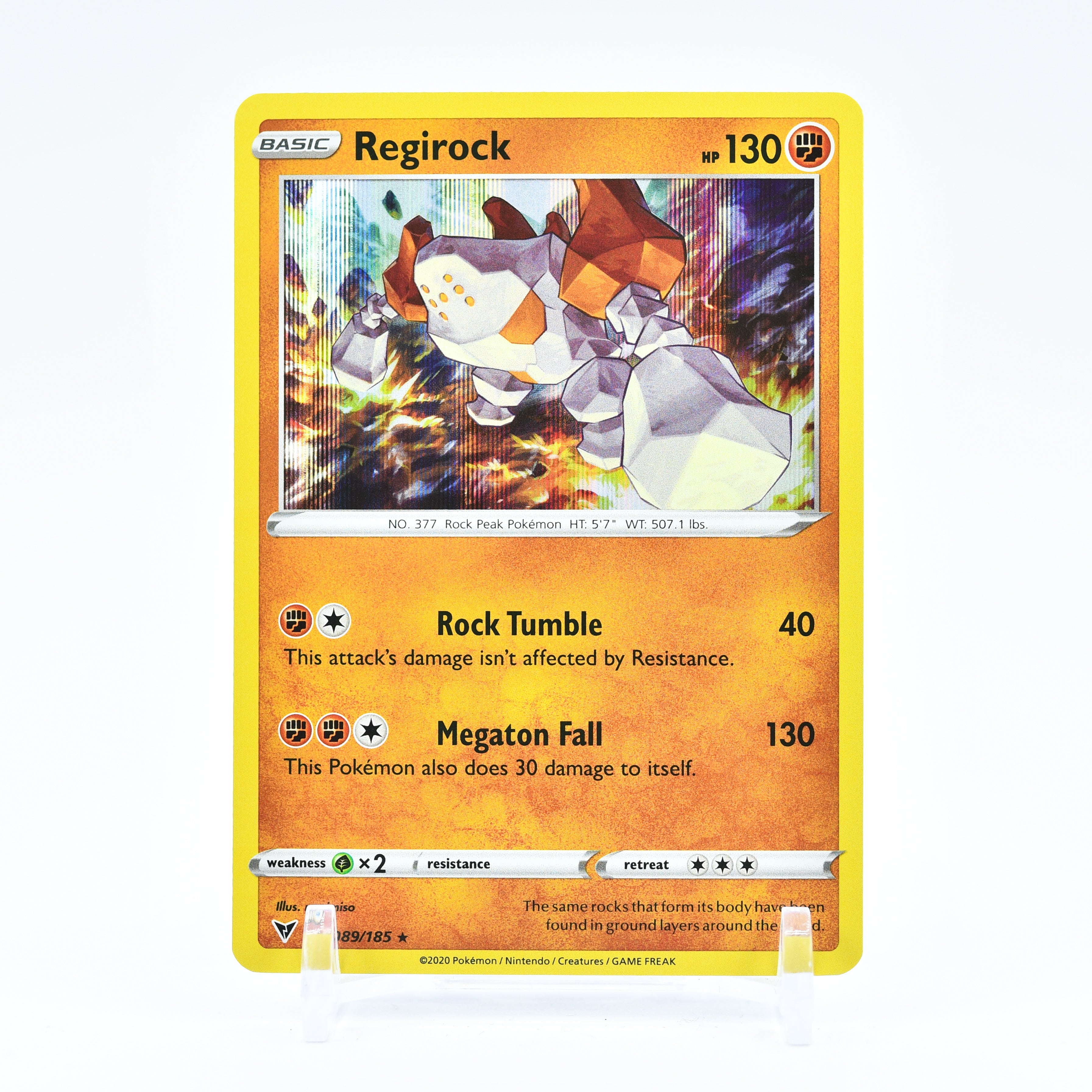 Regirock - 089/185 Vivid Voltage Holo Rare Pokemon - NM/MINT