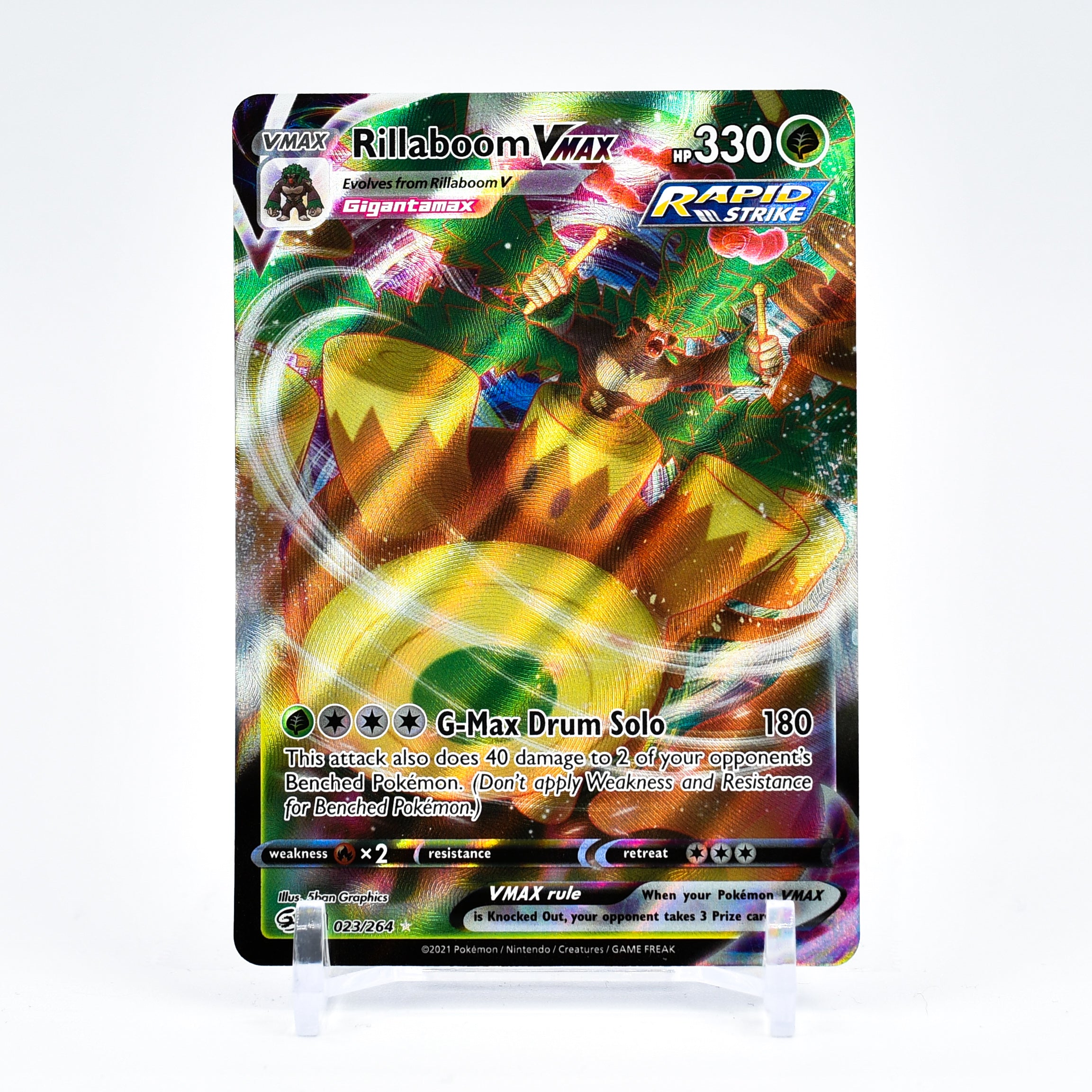 Rillaboom Vmax - 023/264 Fusion Strike Ultra Rare Pokemon - NM/MINT