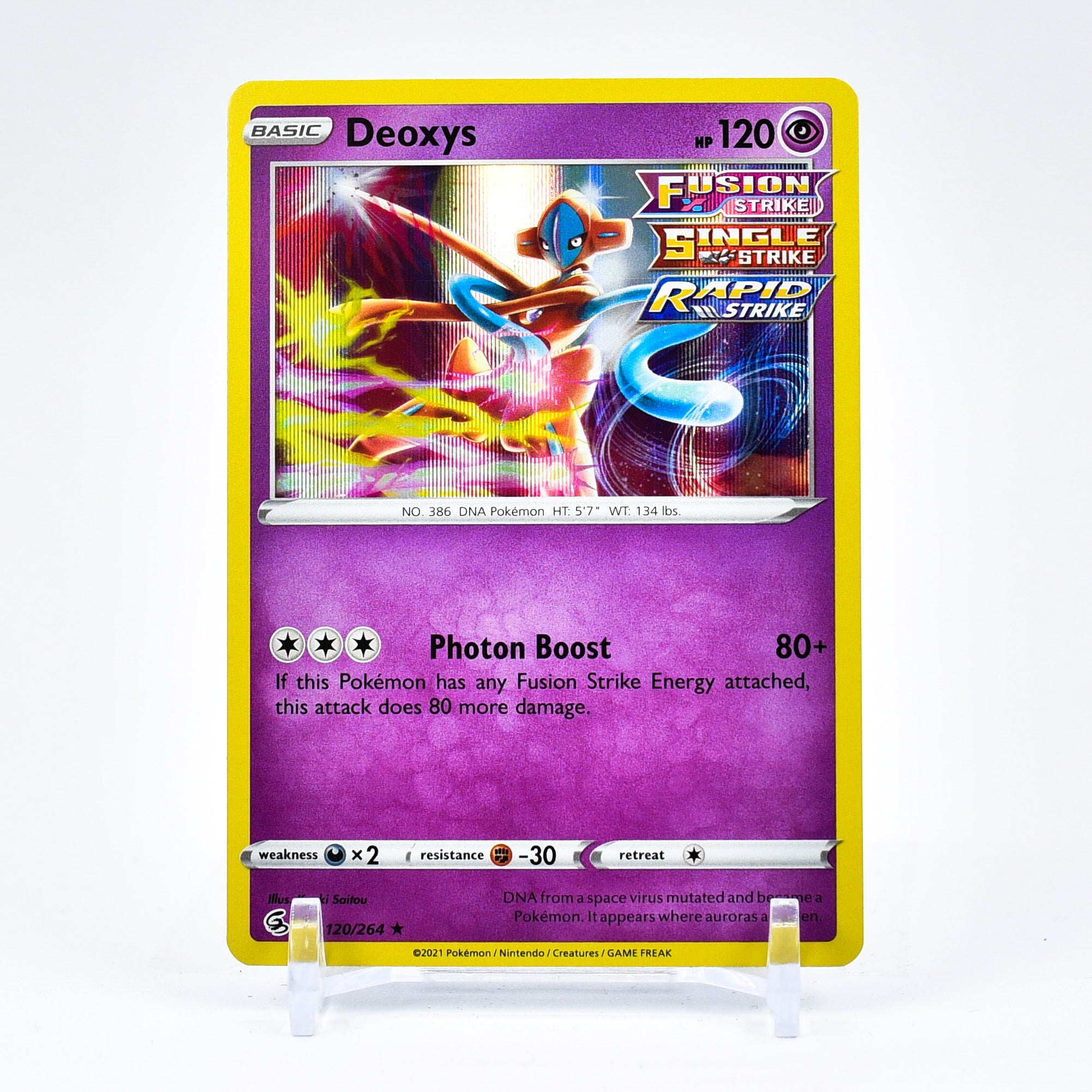 Deoxys - 120/264 Fusion Strike Holo Rare Pokemon - NM/MINT