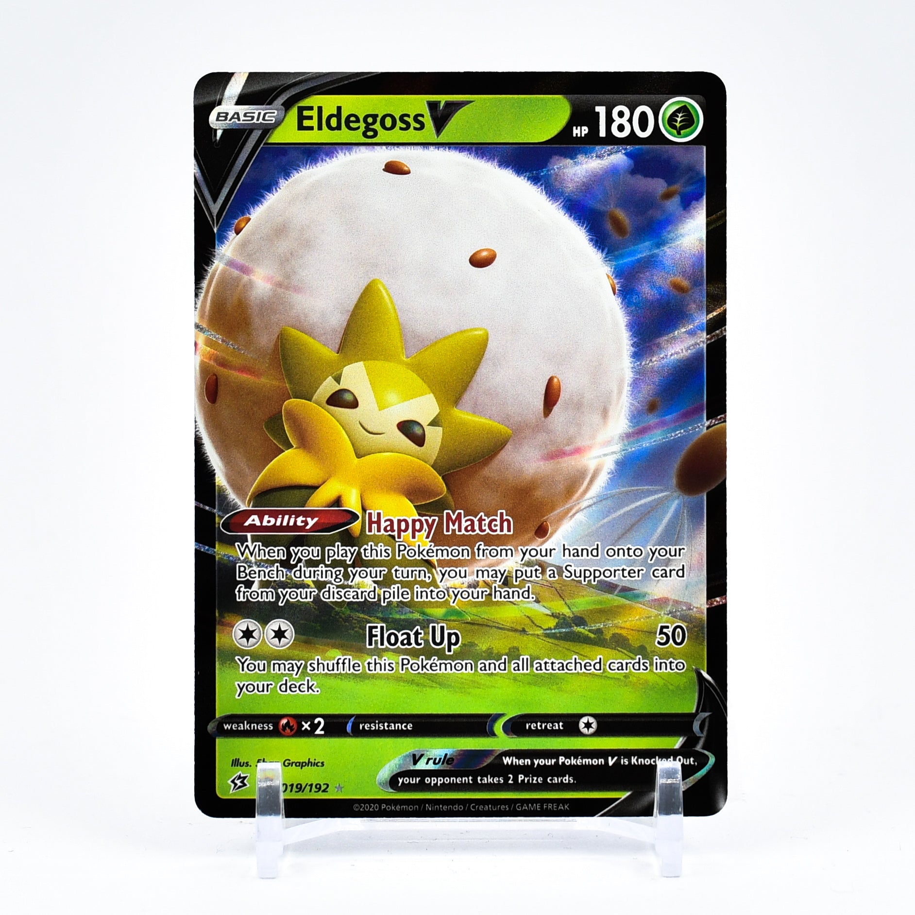 Eldegoss V - 019/192 Rebel Clash Ultra Rare Pokemon - NM/MINT