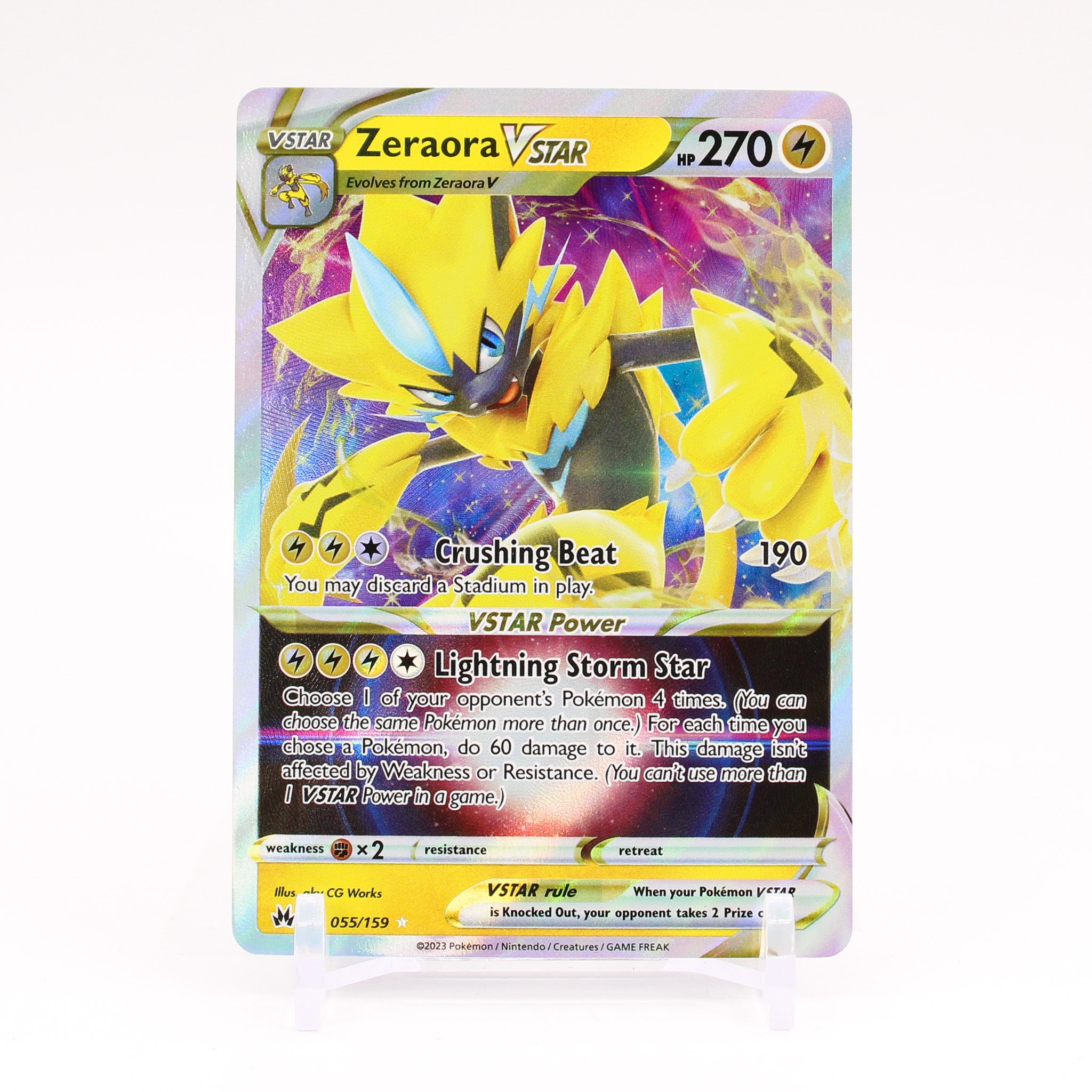 Zeraora Vstar - 055/159 Crown Zenith Ultra Rare Pokemon - NM/MINT