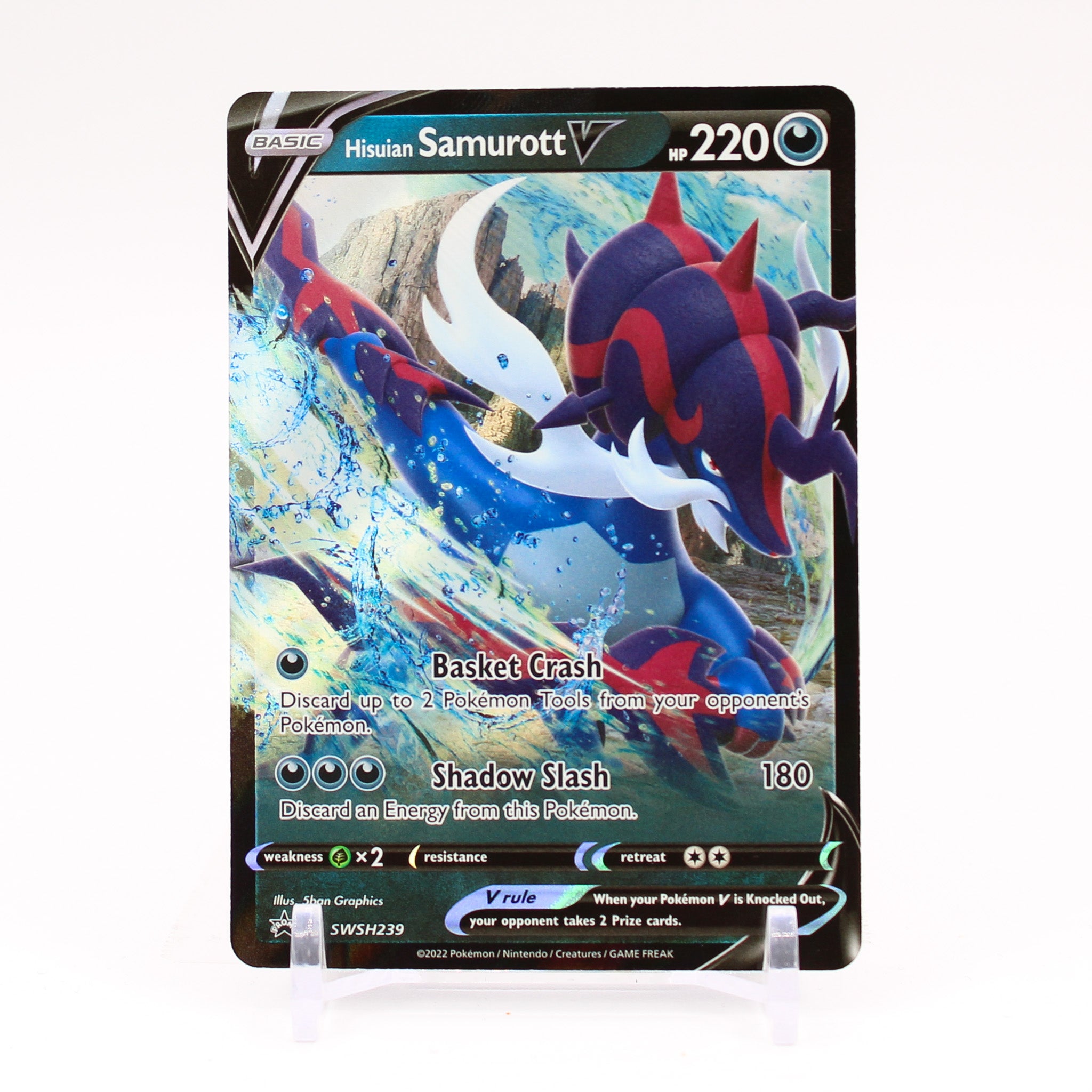 Hisuian Samurott V - SWSH239 Black Star Promo Pokemon - NM/MINT