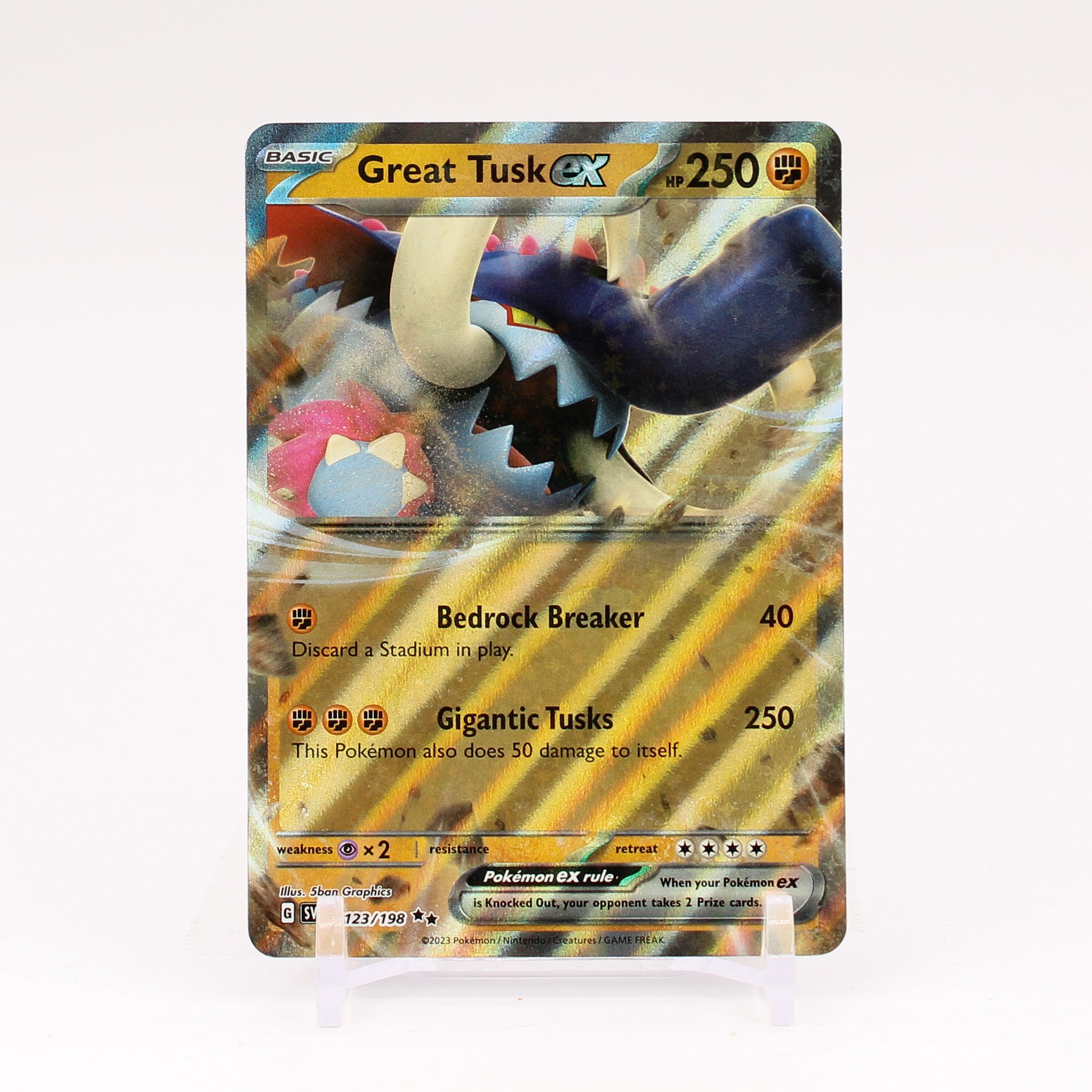 Great Tusk ex - 123/198 Scarlet & Violet Ultra Rare Pokemon - NM/MINT