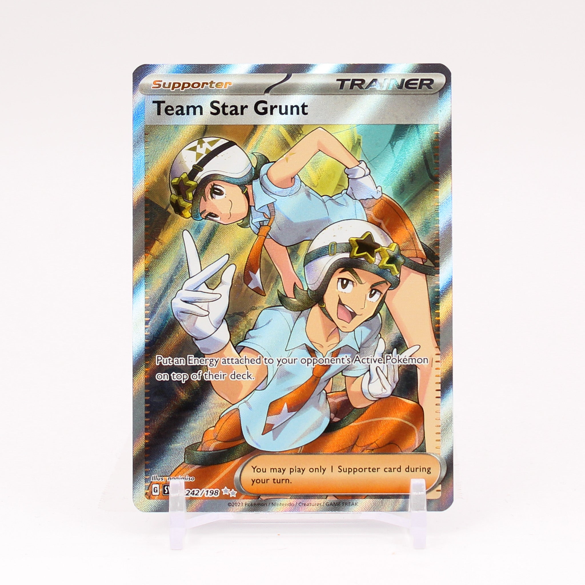Team Star Grunt - 242/198 Scarlet & Violet FULL ART Trainer - NM/MINT