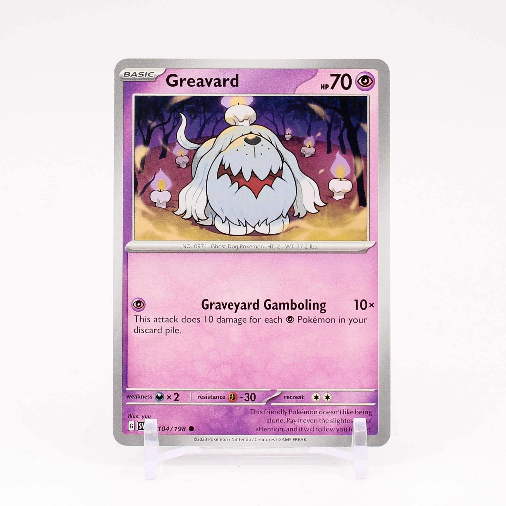 Greavard - 104/198 Scarlet & Violet Common Pokemon - NM/MINT