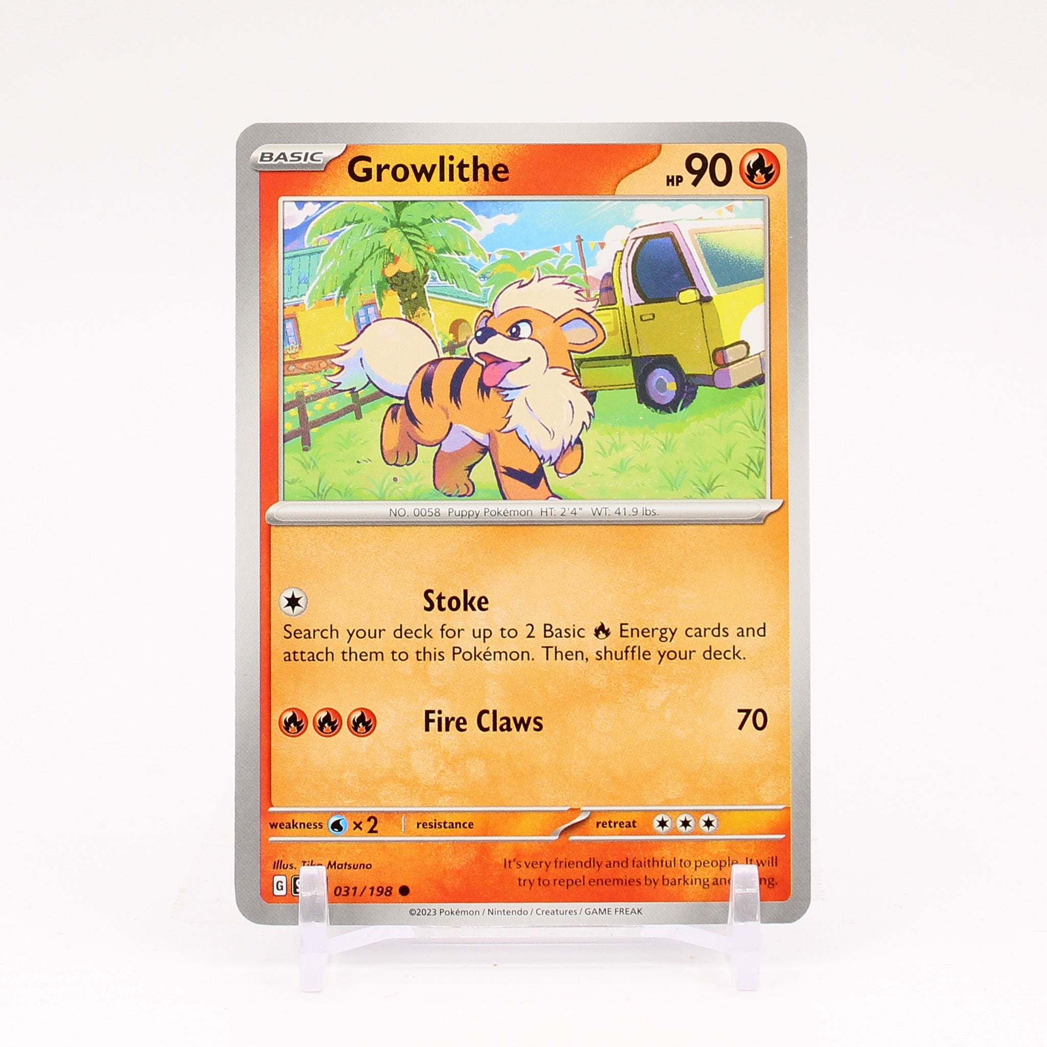 Growlithe - 031/198 Scarlet & Violet Common Pokemon - NM/MINT