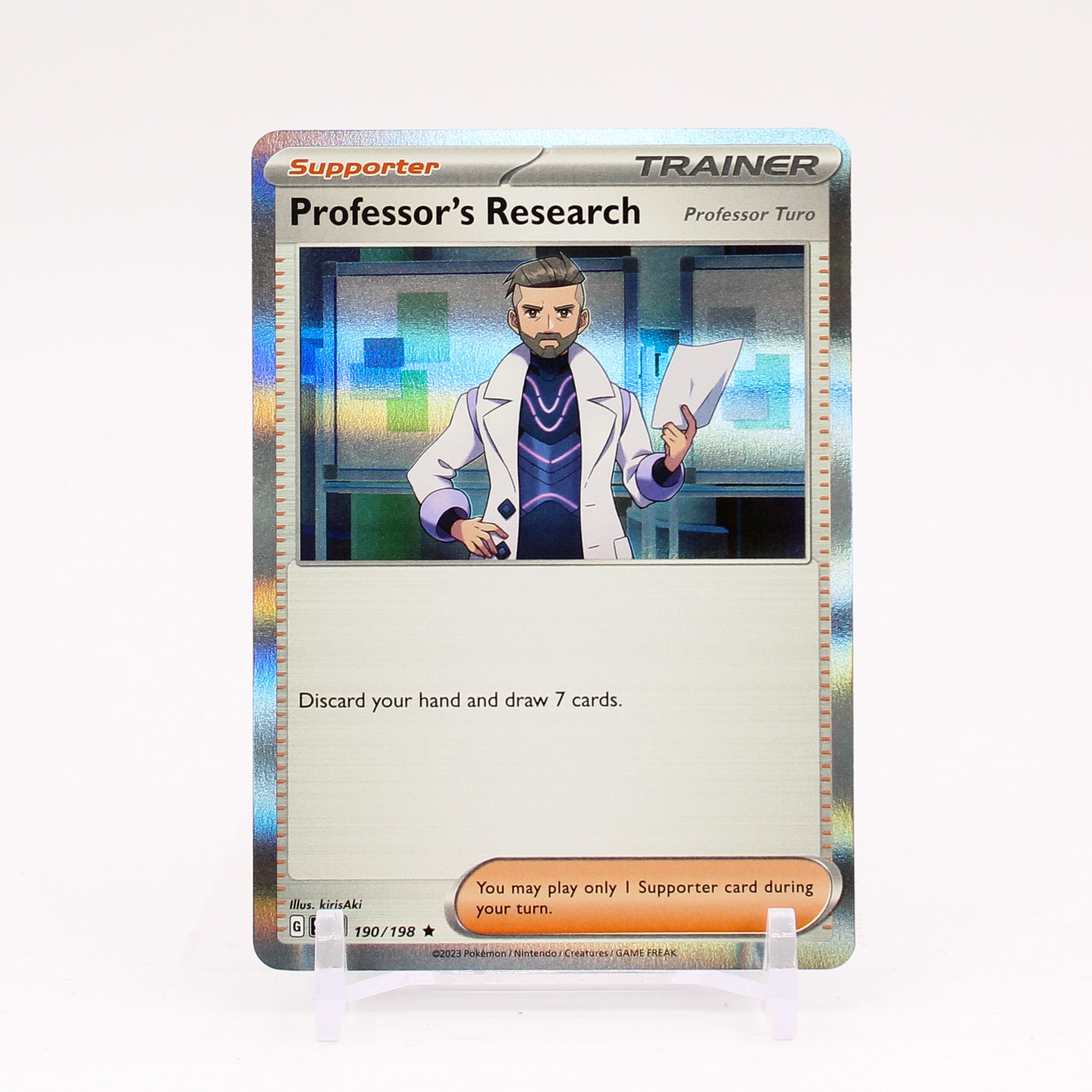 Professor's Research - 190/198 Scarlet & Violet Holo Rare Trainer - NM/MINT