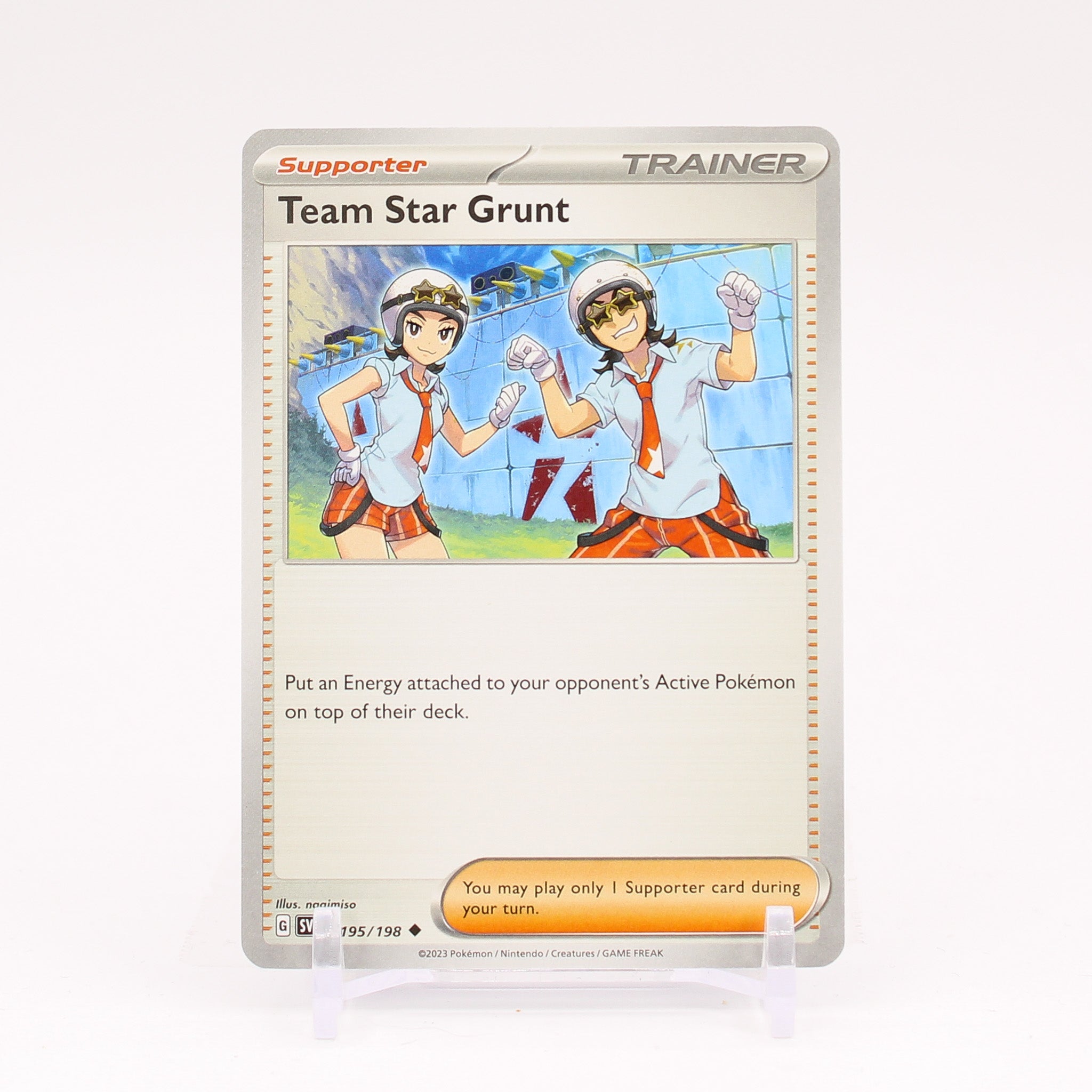 Team Star Grunt - 195/198 Scarlet & Violet Uncommon Trainer - NM/MINT