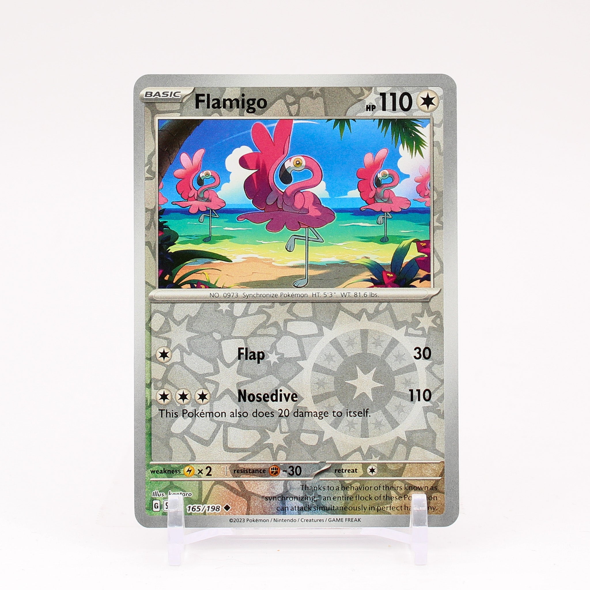 Flamigo - 165/198 Scarlet & Violet Reverse Holo Uncommon Pokemon - NM/MINT