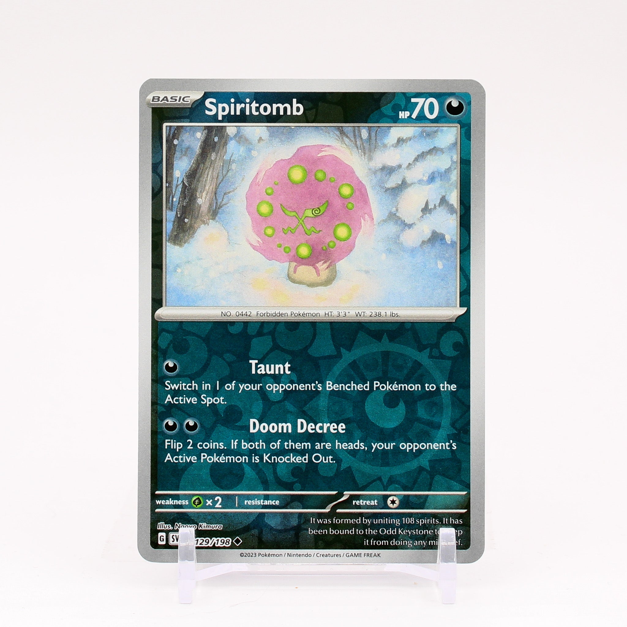 Spiritomb - 129/198 Scarlet & Violet Reverse Holo Uncommon Pokemon - NM/MINT