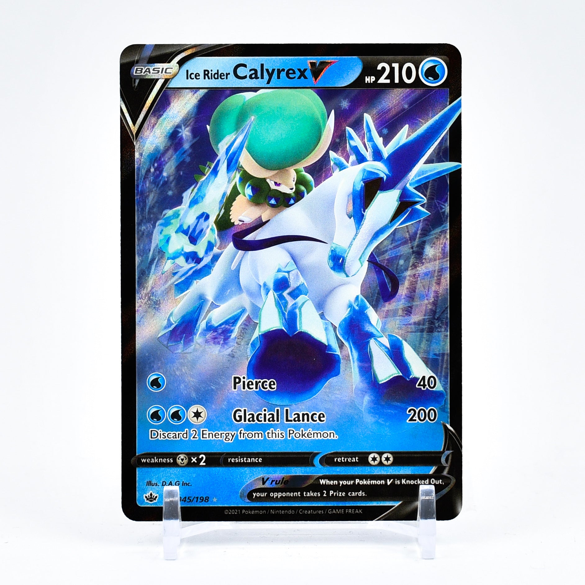 Ice Rider Calyrex V - 045/198 Chilling Reign Ultra Rare Pokemon - NM/MINT