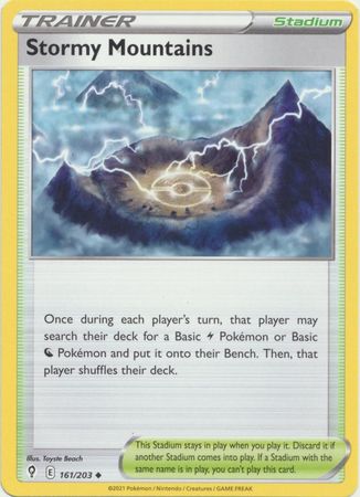 Stormy Mountains - 161/203 Evolving Skies Uncommon Trainer - NM/MINT