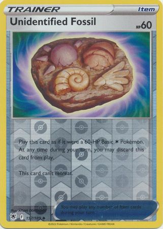 Unidentified Fossil - 157/189 Astral Radiance Reverse Holo Uncommon Trainer - NM/MINT