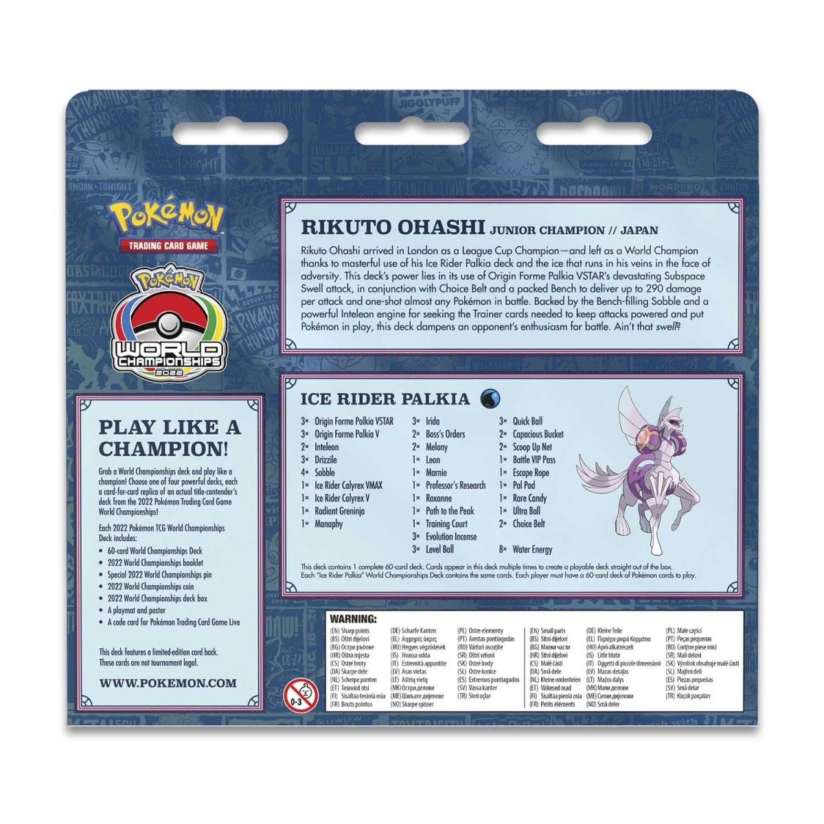 Pokemon TCG World Championship Deck 2022 - Rikuto Ohashi, Ice Rider Palkia