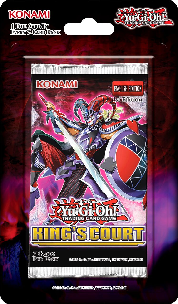 Yugioh TCG Sleeved Booster Pack - King's Court 1st Edition: Joker's Knight