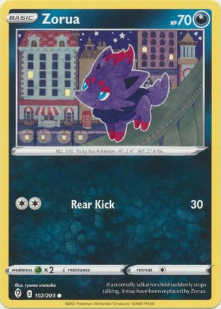 Zorua - 102/203 Evolving Skies Common Pokemon - NM/MINT